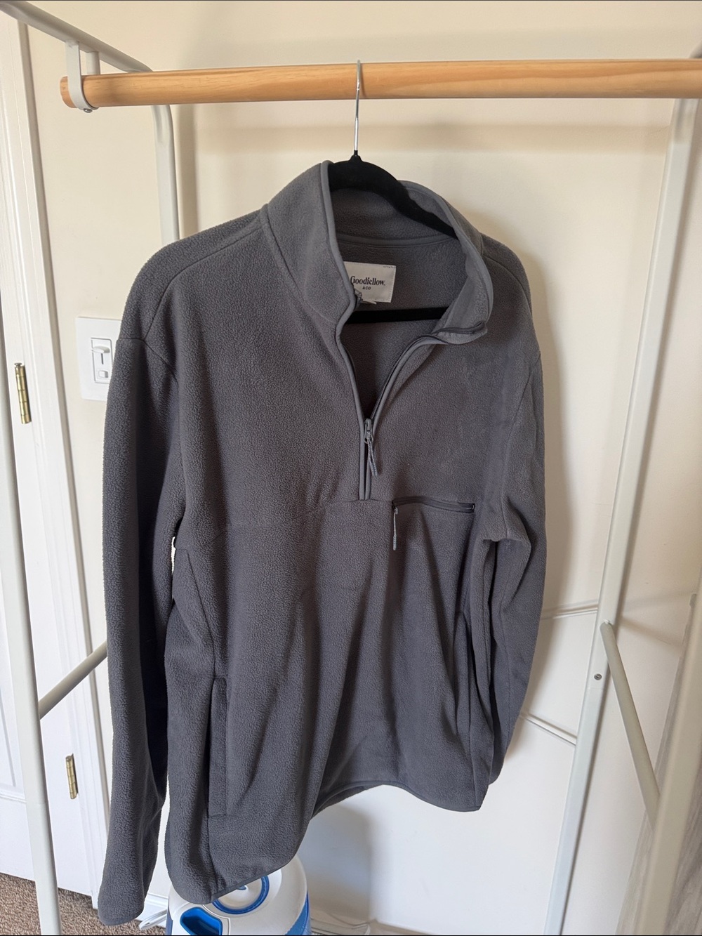 Goodfellow & Co Womens Zip-Up Fleece Pullover - Gray